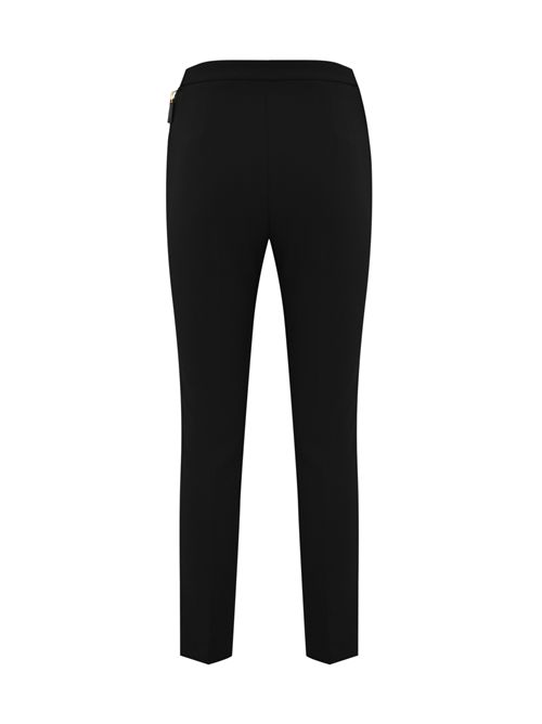 Pantaloni in doppio crepe Nero Elisabetta Franchi | PA12056E2110